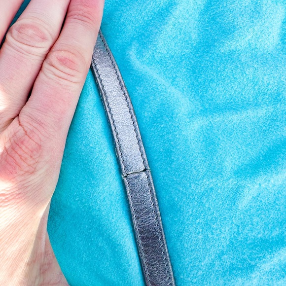 Tiffany and Co Reversible Tote Purse in Silver and Gray with matching Pochette - Picture 12 of 13